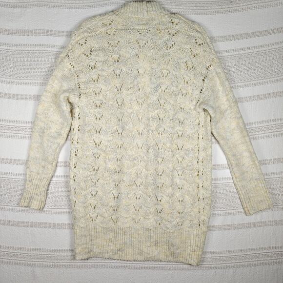 Adyson Parker Oatmeal Beige Gray Open Knit Cardigan Size M NWT - Picture 2 of 7